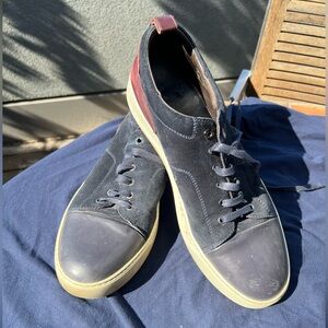 Lanvin navy suede low top sneakers size 11 (fits like a 12)